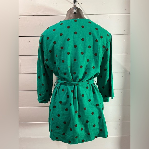 💚 ZARA Green Polka Dot Tunic – Size M - Picture 3 of 10